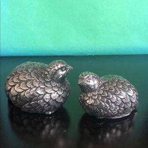 Gucci pewter salt and pepper shaker set